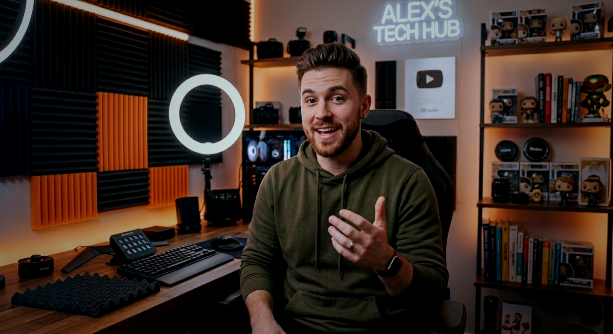 YouTube creator speaking in English